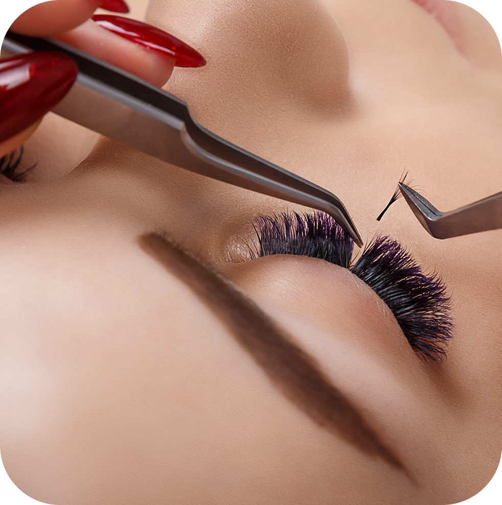 Client receiving a facial mask at Ashtamudi Beauty Salon